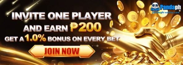 PANDAPH homepage hero banner showing vibrant casino interface with gaming highlights, login access, register options, download app feature, and online casino experience